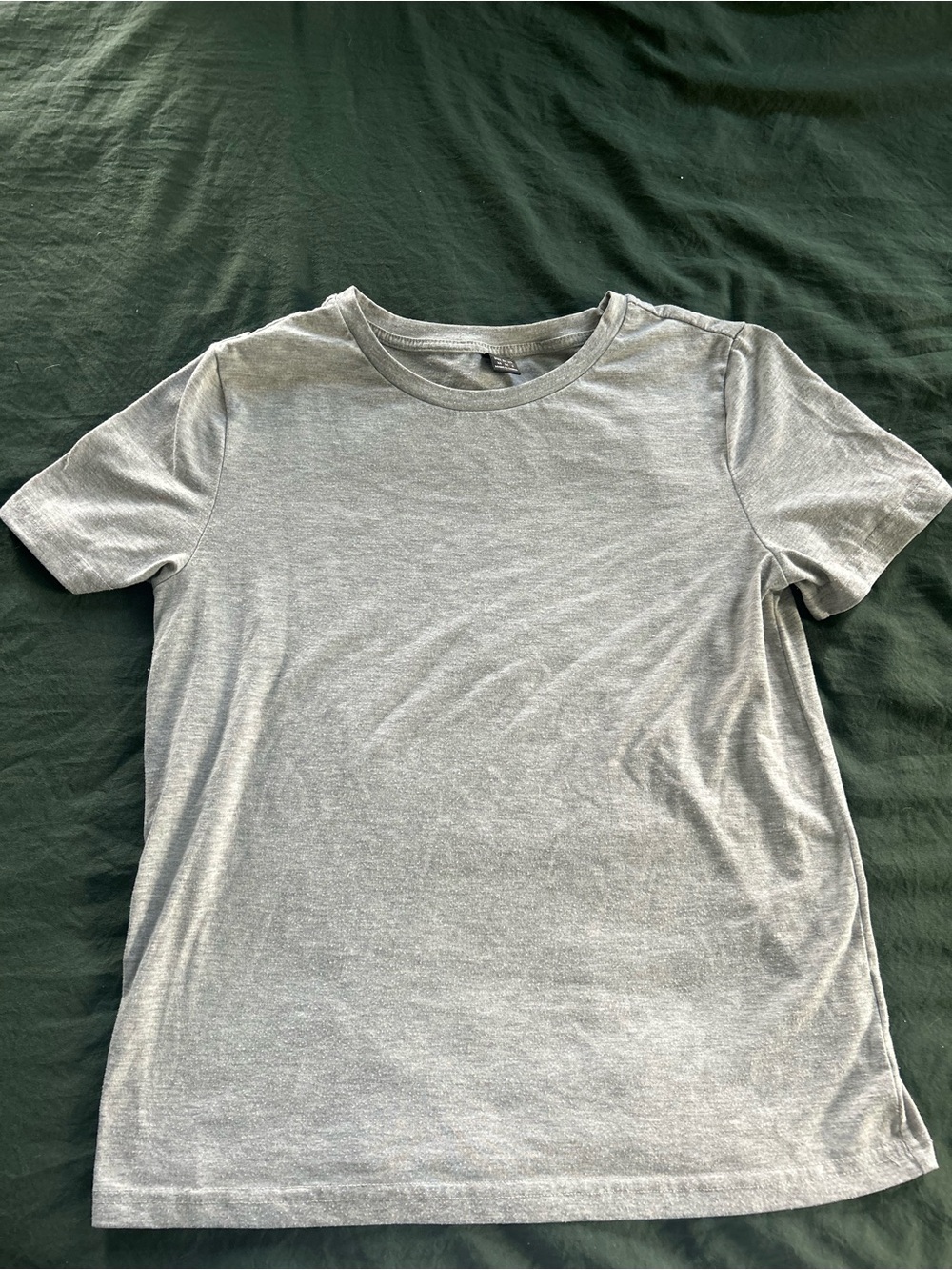 SHEIN Light Gray Short Sleeve Crewneck Tee